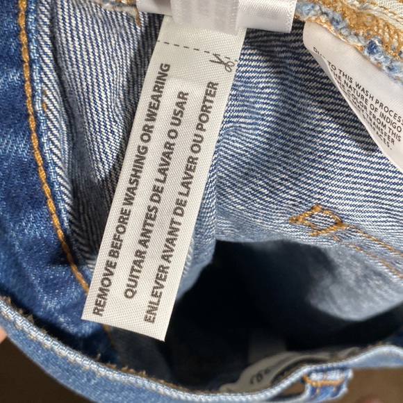 Madewell, Rigid Denim Straight Mini Skirt: Destructed Edition - Picture 9 of 10